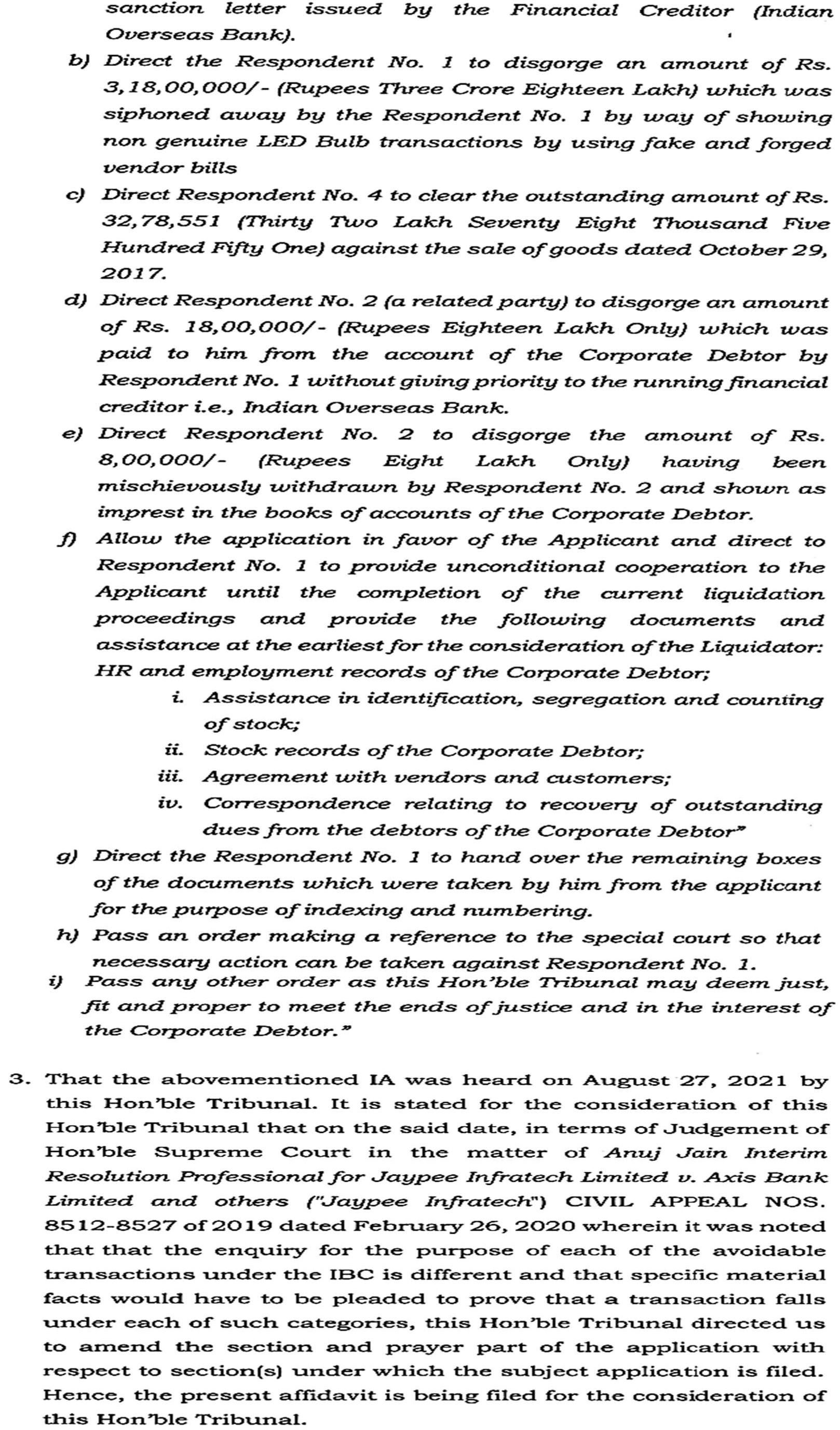 Exhibit reproduced from the original judgment