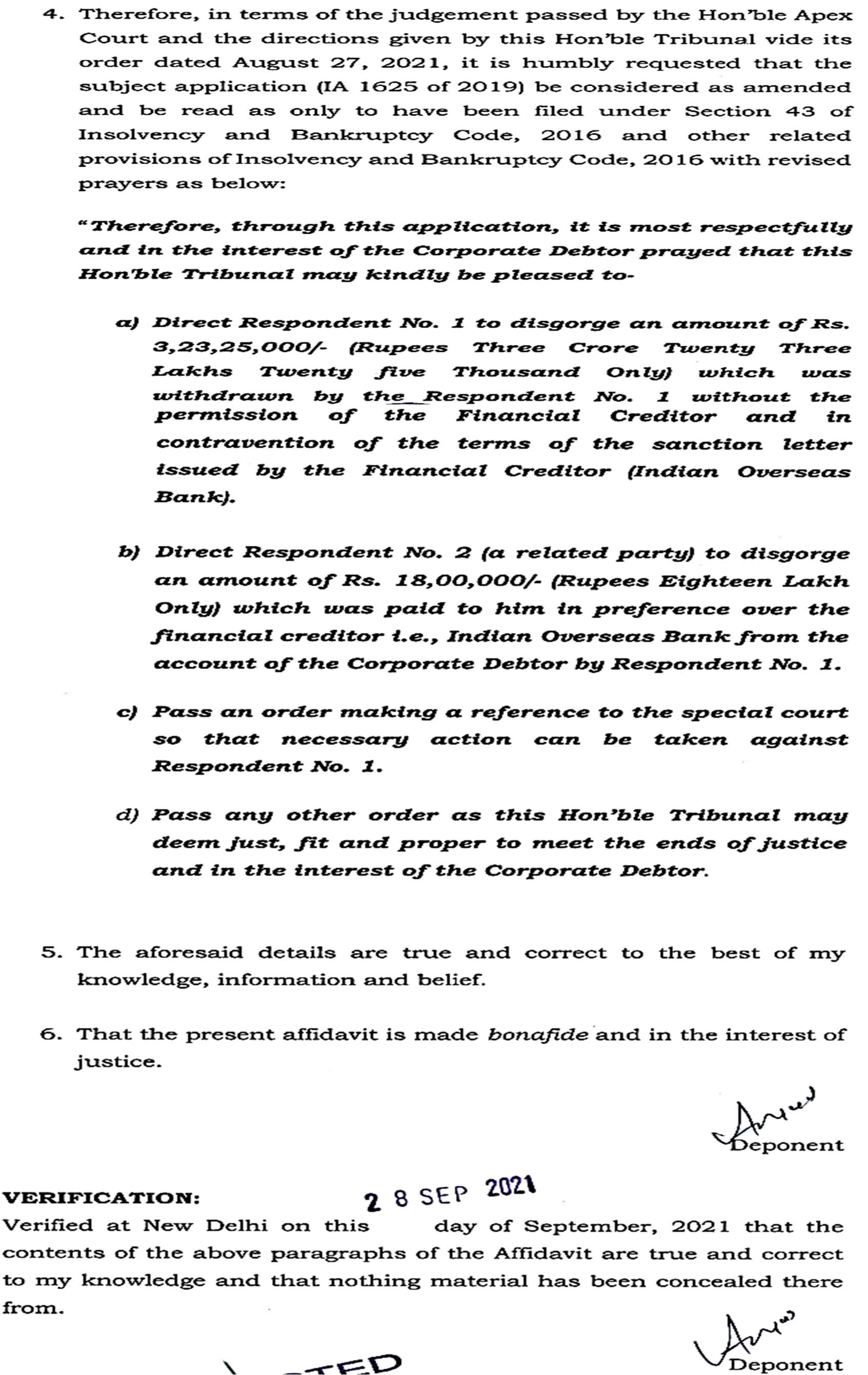 Exhibit reproduced from the original judgment