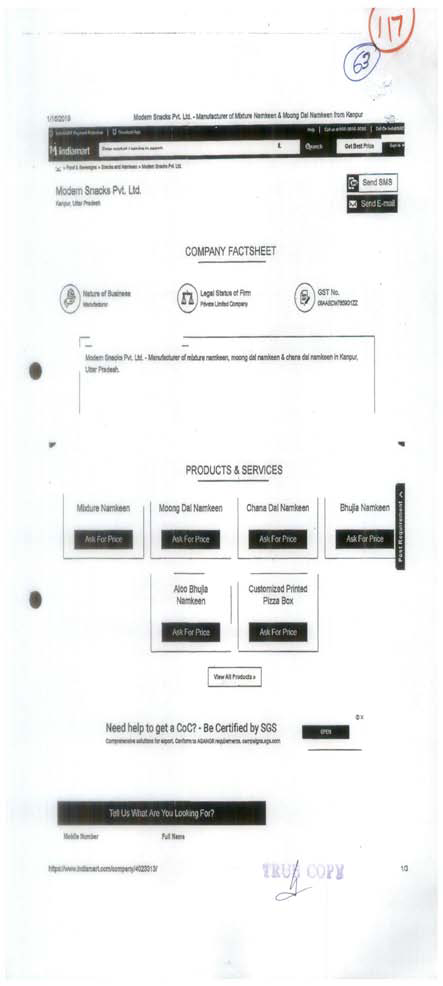 Exhibit reproduced from the original judgment
