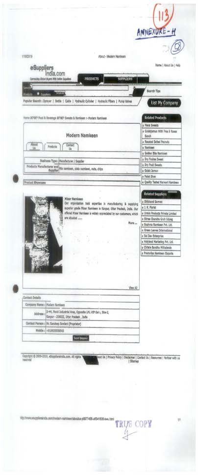 Exhibit reproduced from the original judgment