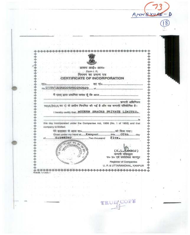Exhibit reproduced from the original judgment