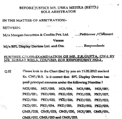 Exhibit reproduced from the original judgment