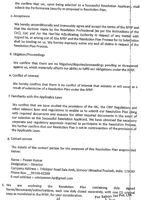 Exhibit reproduced from the original judgment