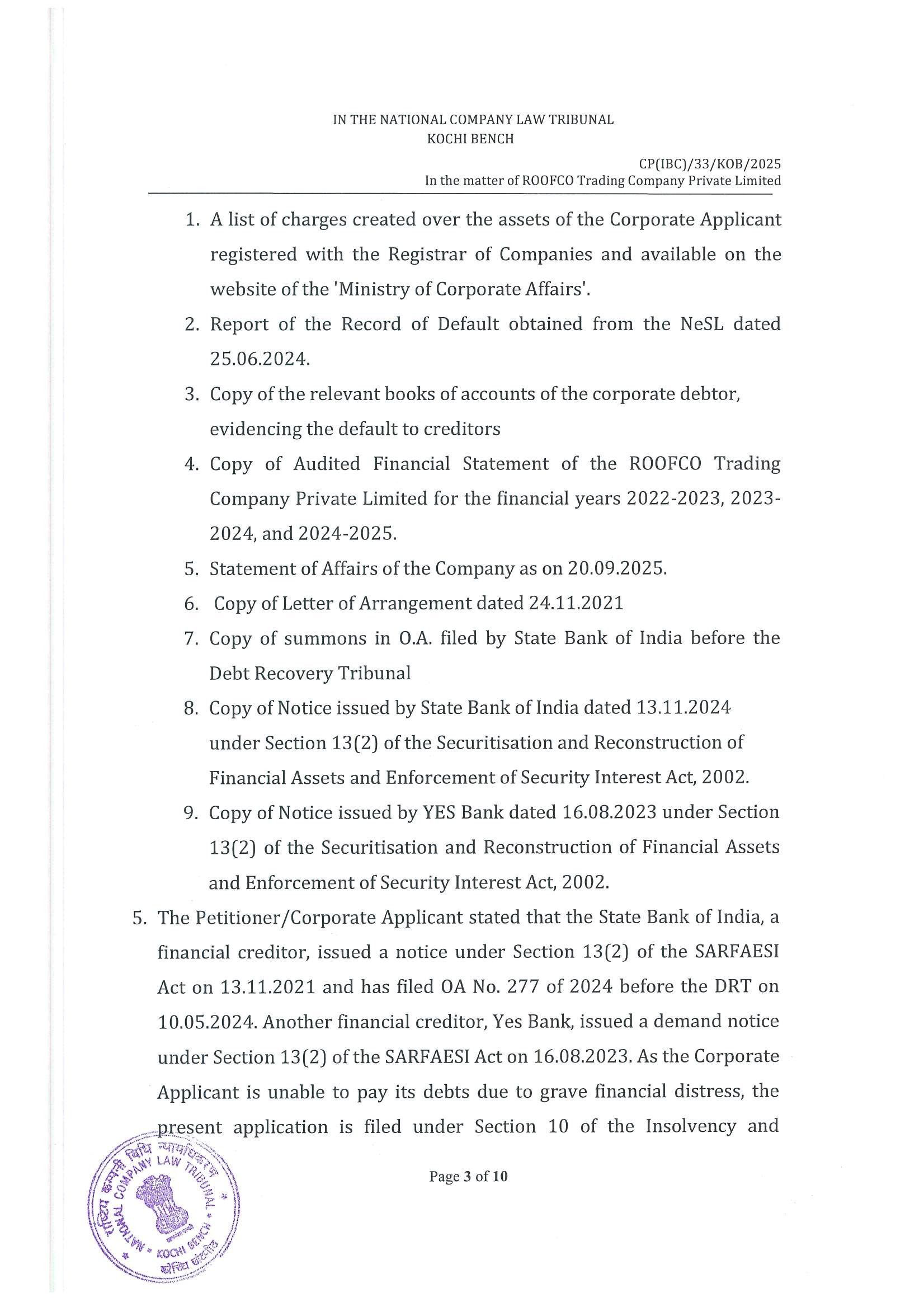 Exhibit reproduced from the original judgment