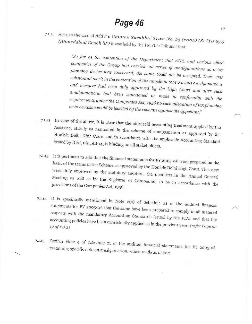 Exhibit reproduced from the original judgment