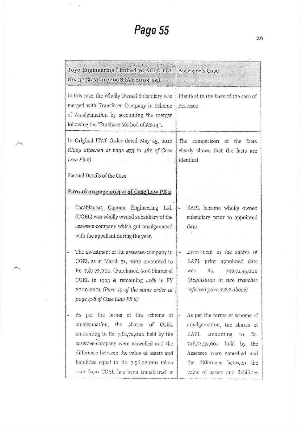 Exhibit reproduced from the original judgment