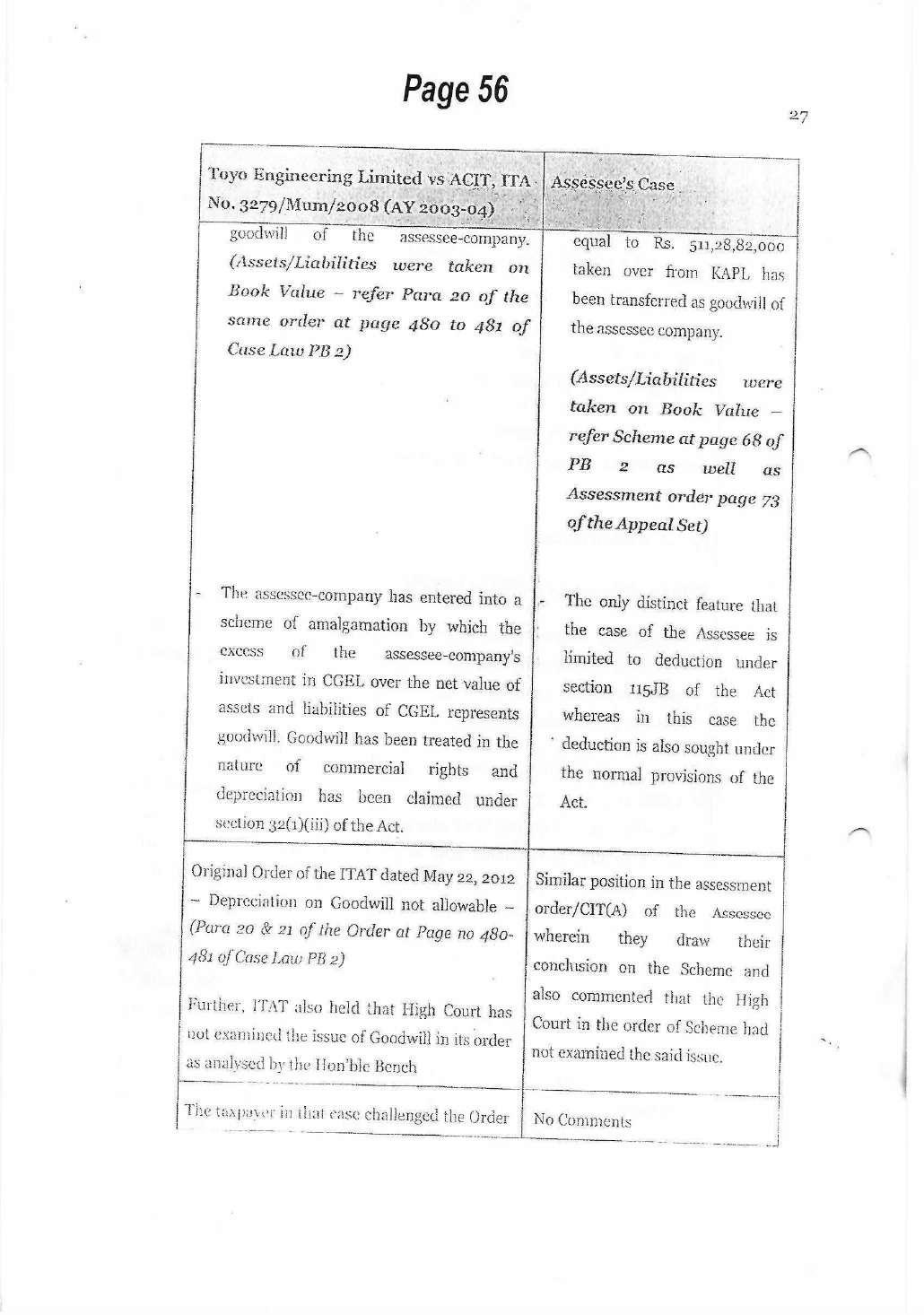 Exhibit reproduced from the original judgment