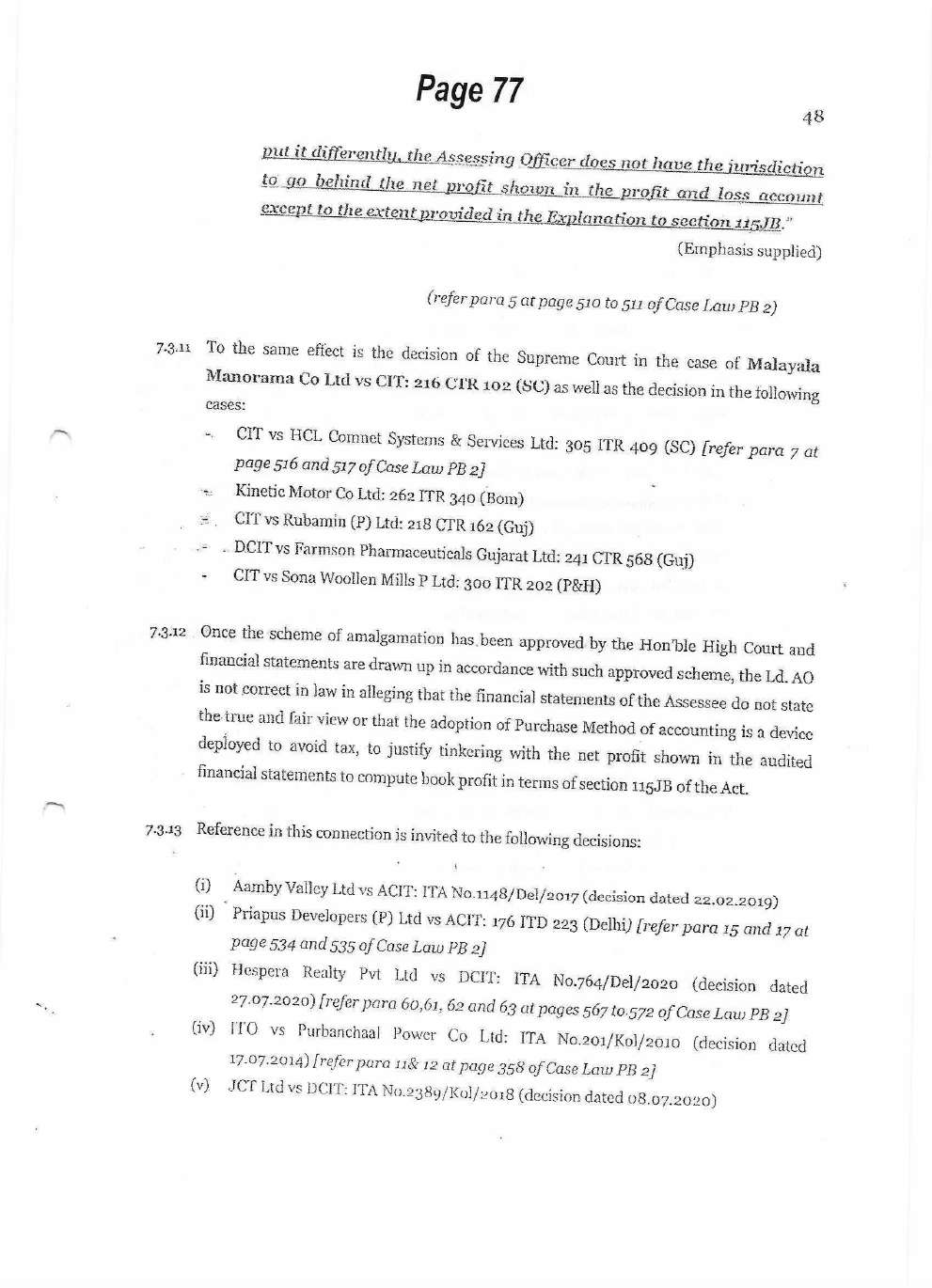 Exhibit reproduced from the original judgment