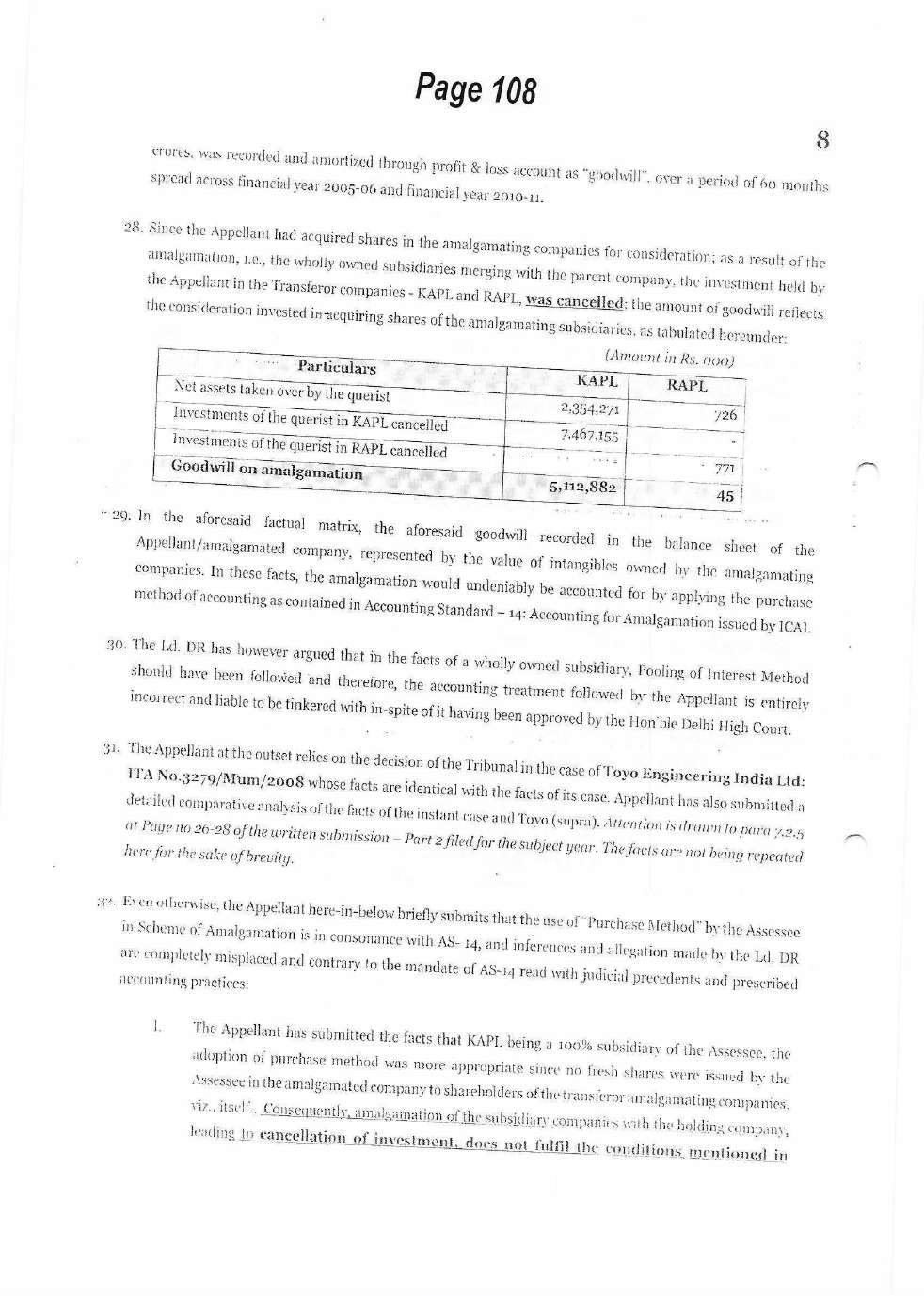 Exhibit reproduced from the original judgment