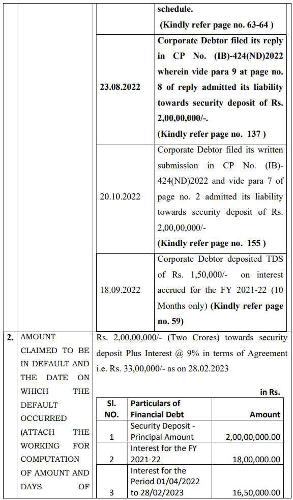 Exhibit reproduced from the original judgment