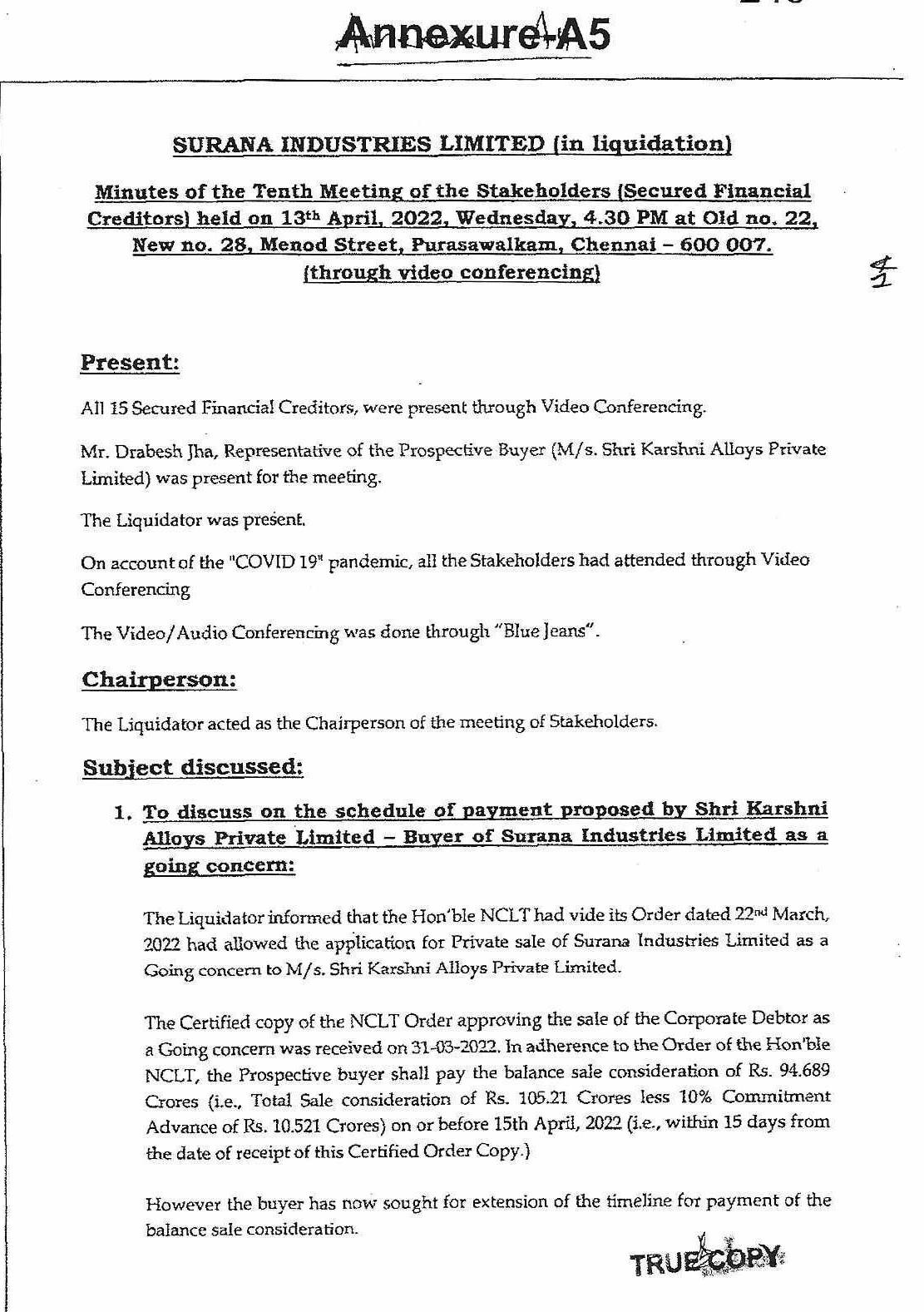 Exhibit reproduced from the original judgment