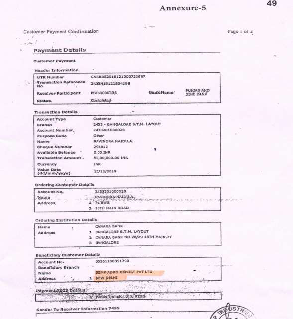 Exhibit reproduced from the original judgment