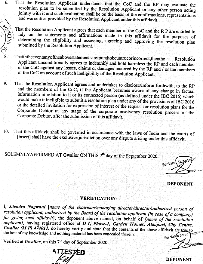 Exhibit reproduced from the original judgment