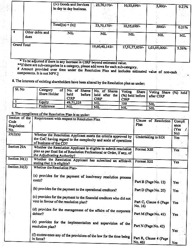 Exhibit reproduced from the original judgment