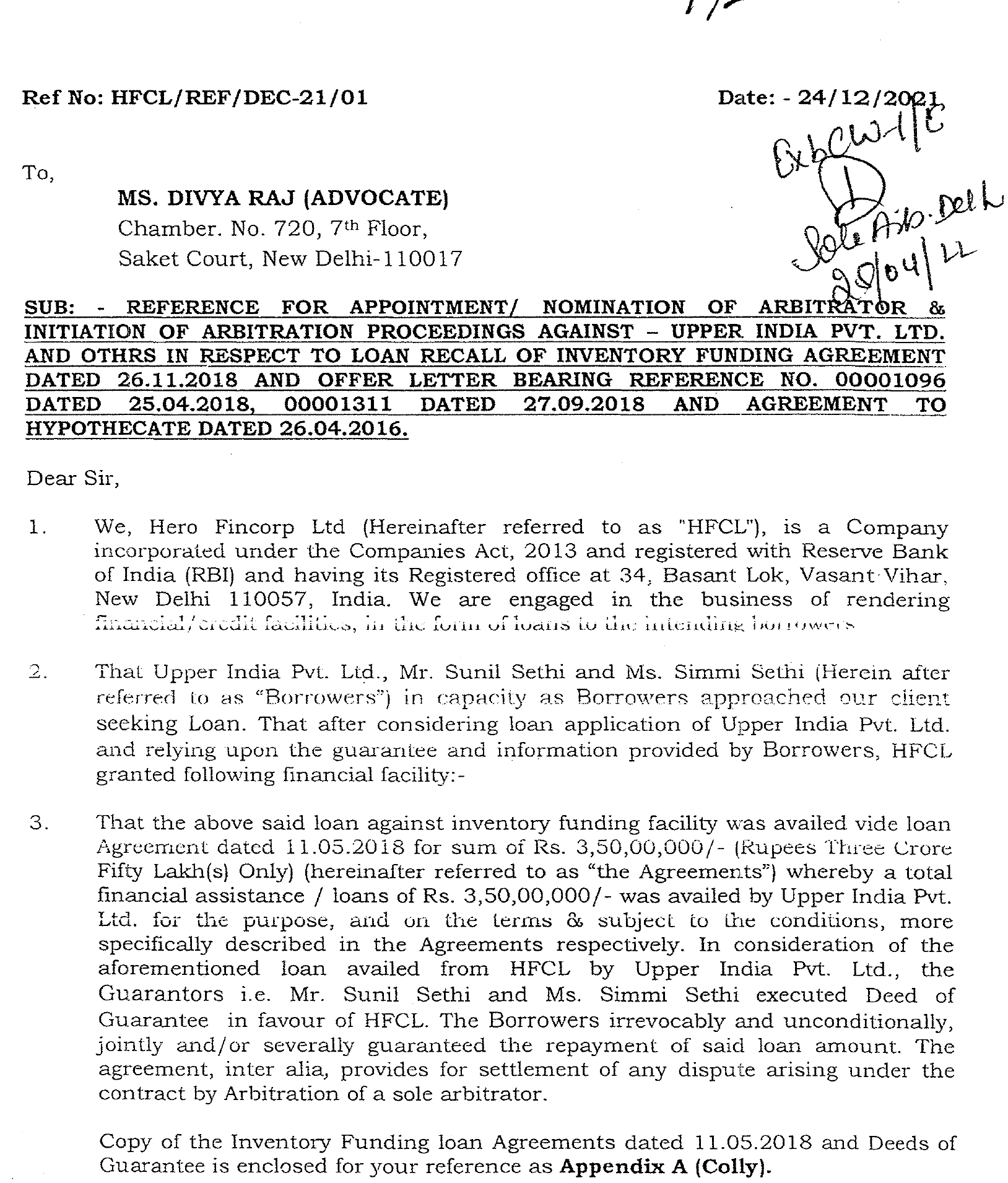 Exhibit reproduced from the original judgment