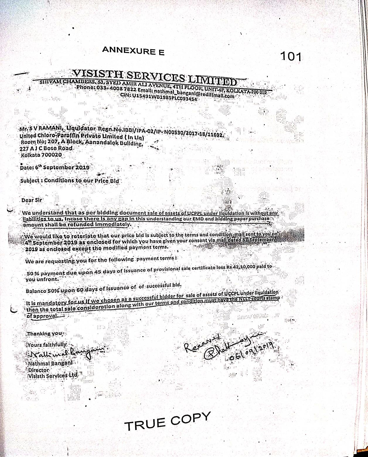 Exhibit reproduced from the original judgment