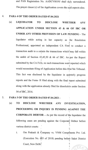 Exhibit reproduced from the original judgment