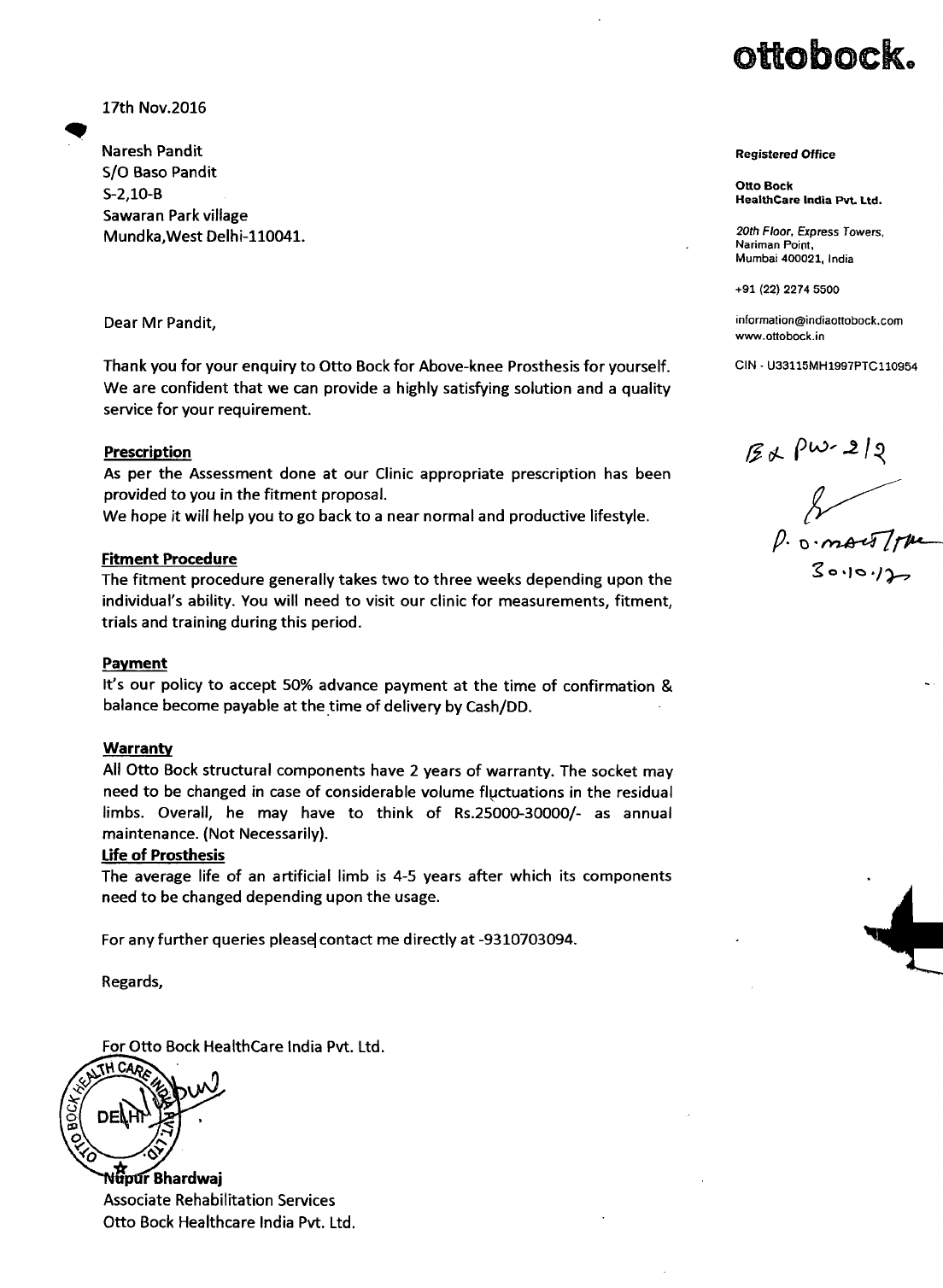 Exhibit reproduced from the original judgment