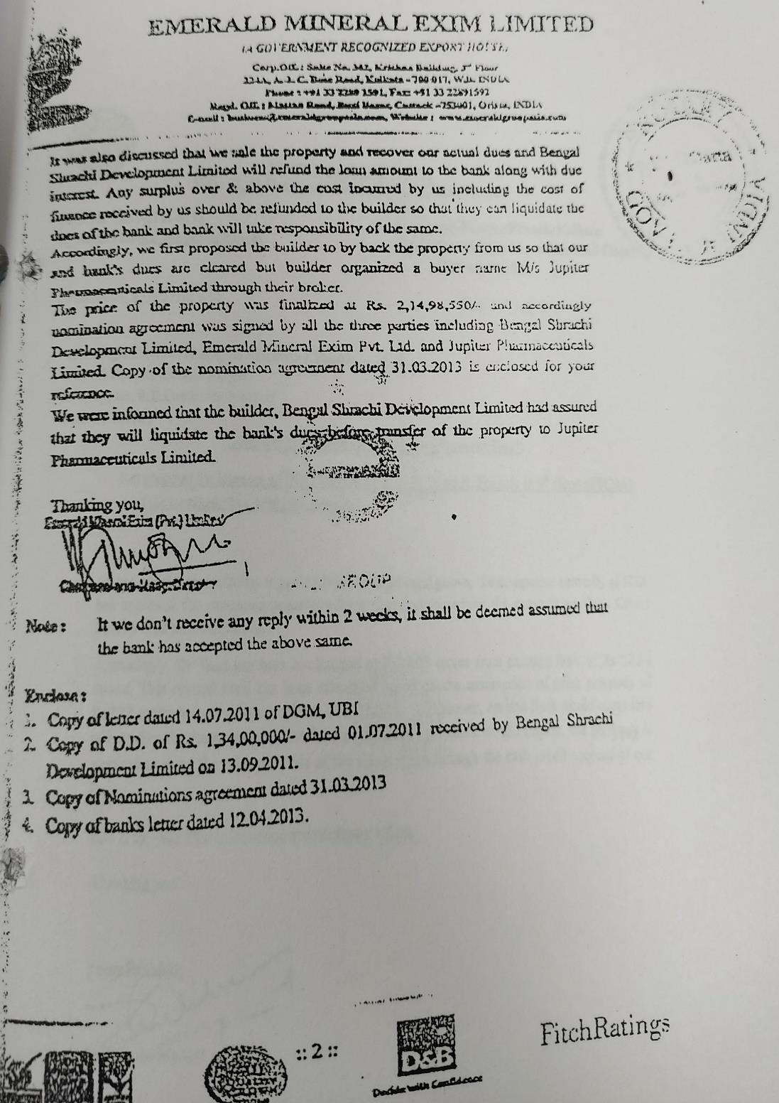 Exhibit reproduced from the original judgment