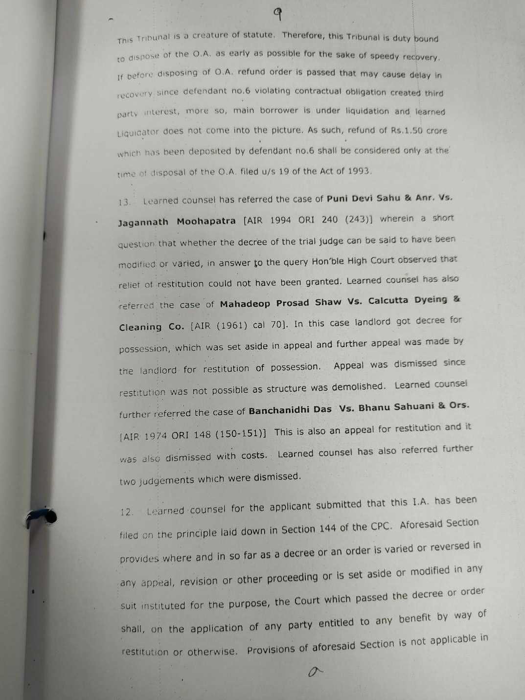 Exhibit reproduced from the original judgment