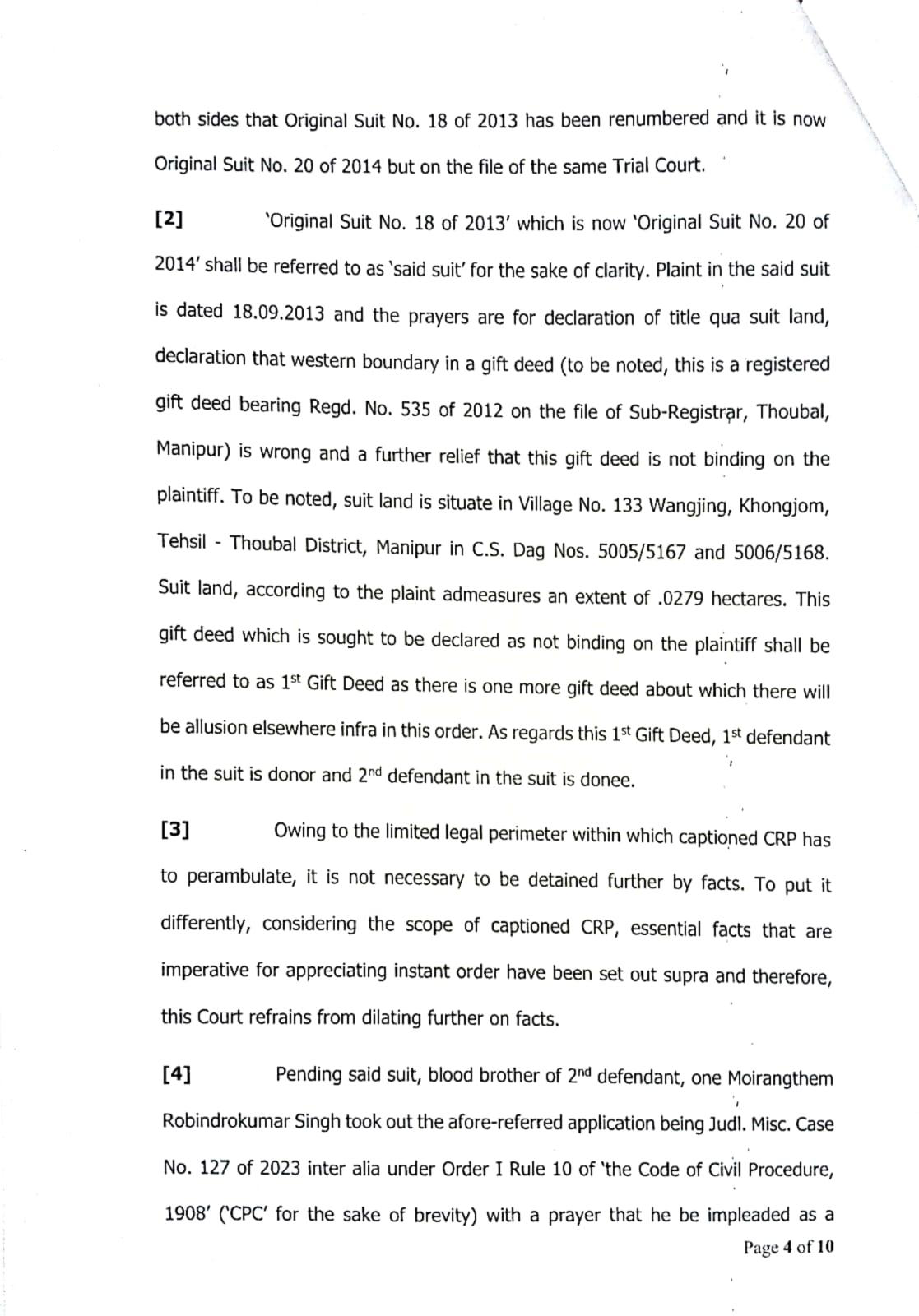 Exhibit reproduced from the original judgment
