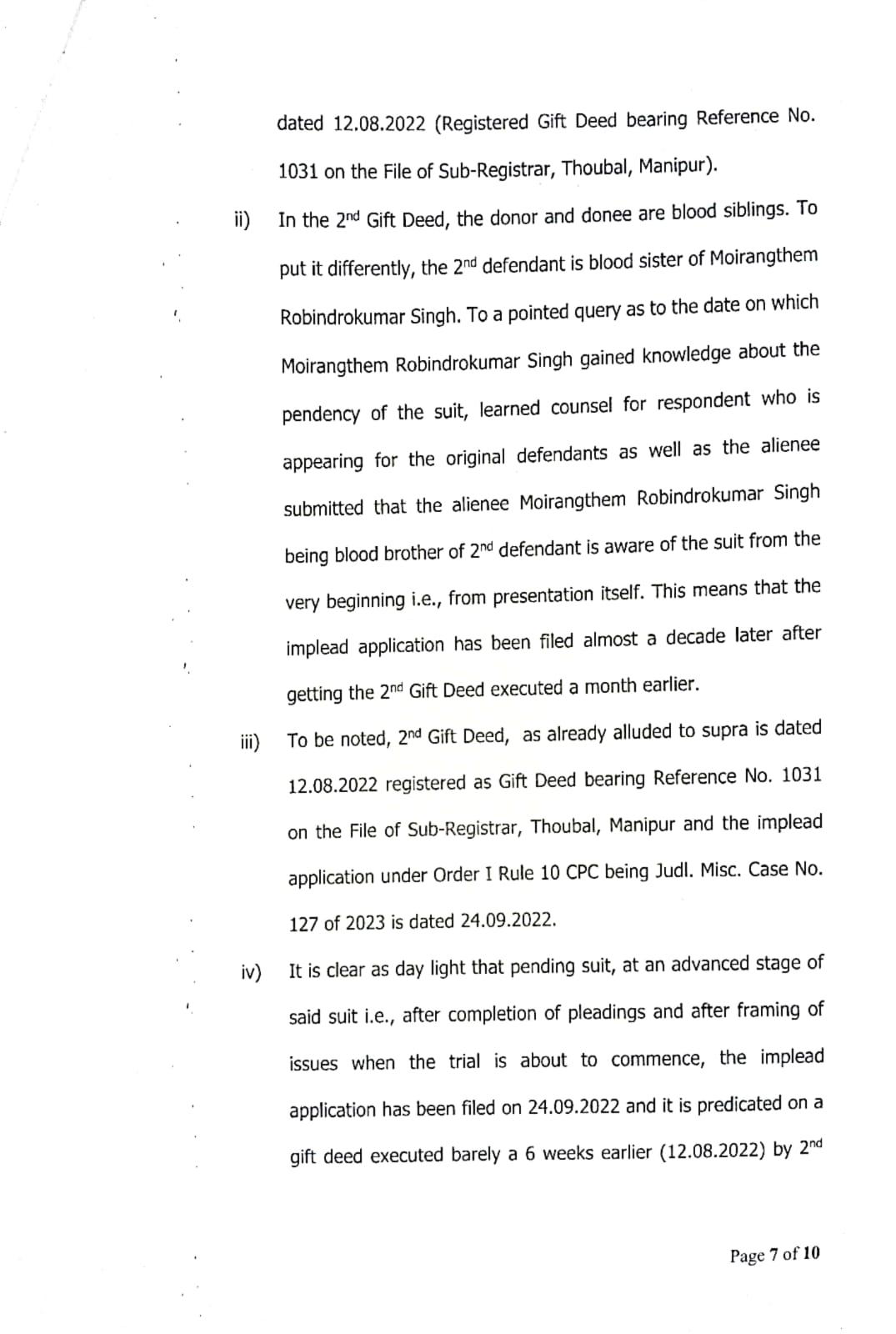 Exhibit reproduced from the original judgment