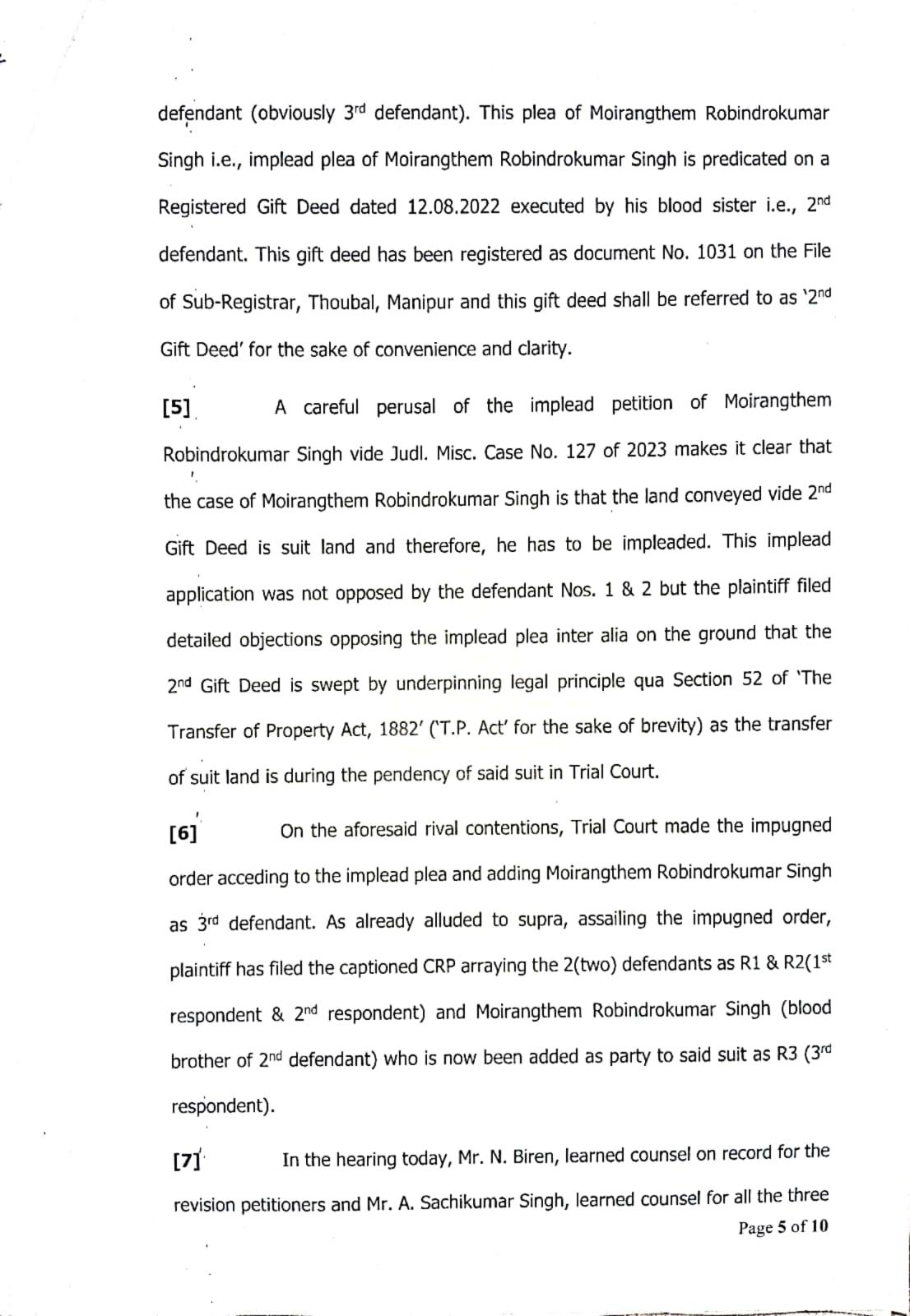 Exhibit reproduced from the original judgment