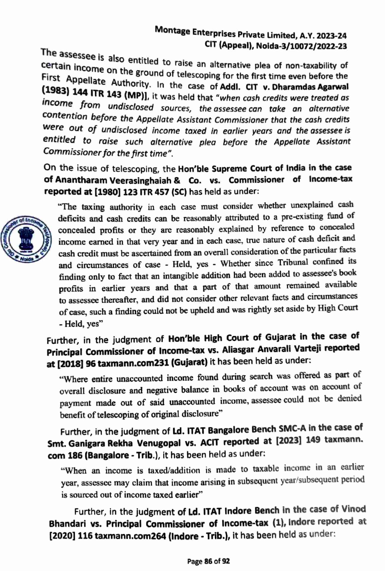 Exhibit reproduced from the original judgment