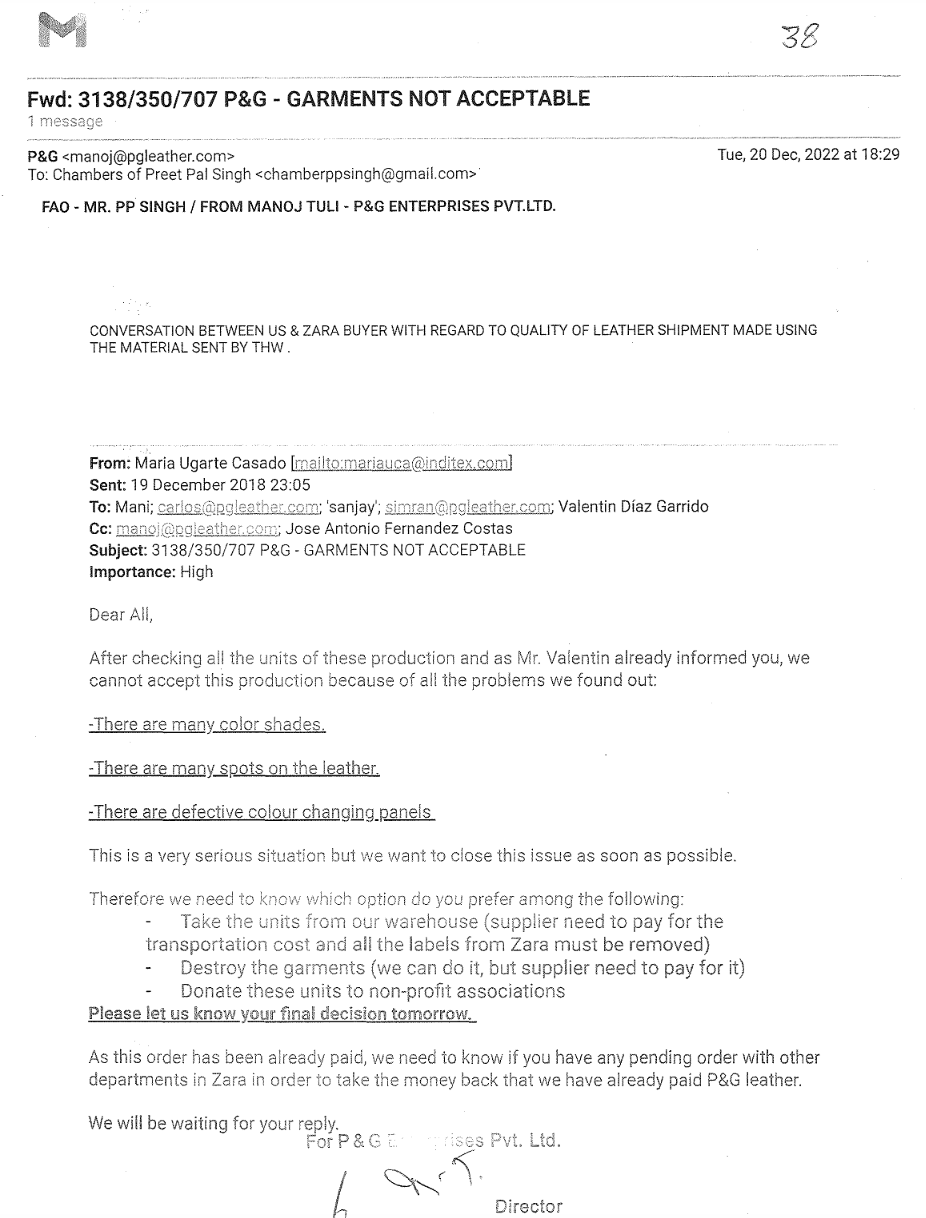 Exhibit reproduced from the original judgment