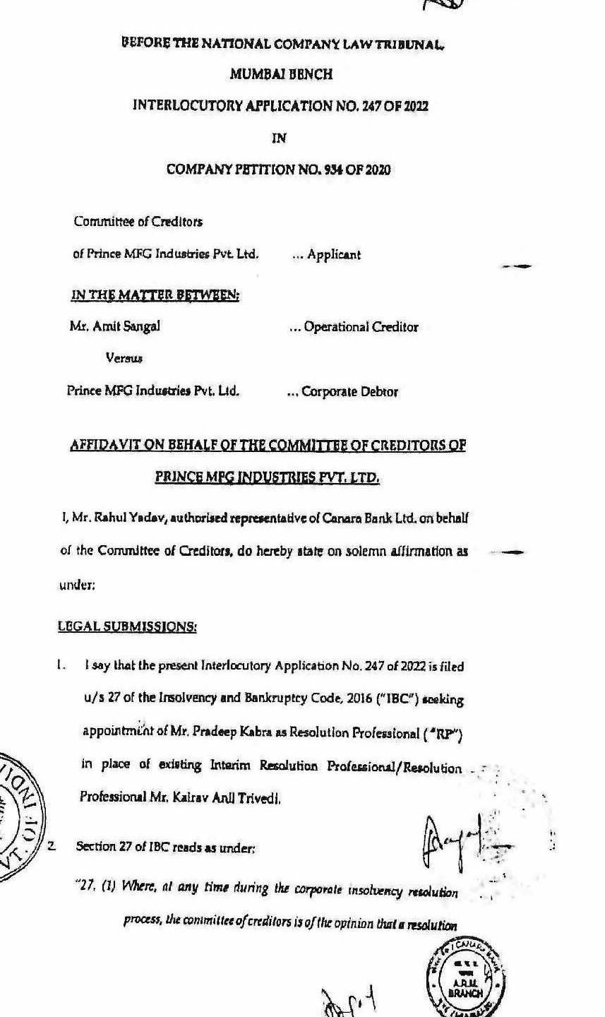Exhibit reproduced from the original judgment