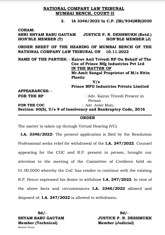Exhibit reproduced from the original judgment