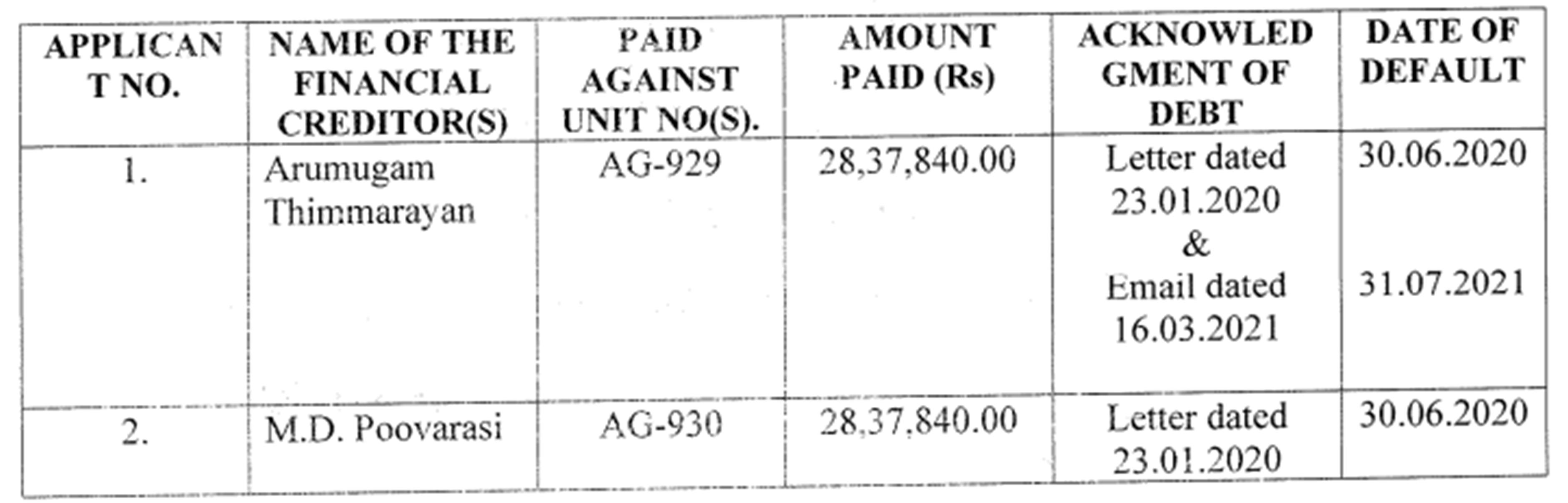 Exhibit reproduced from the original judgment
