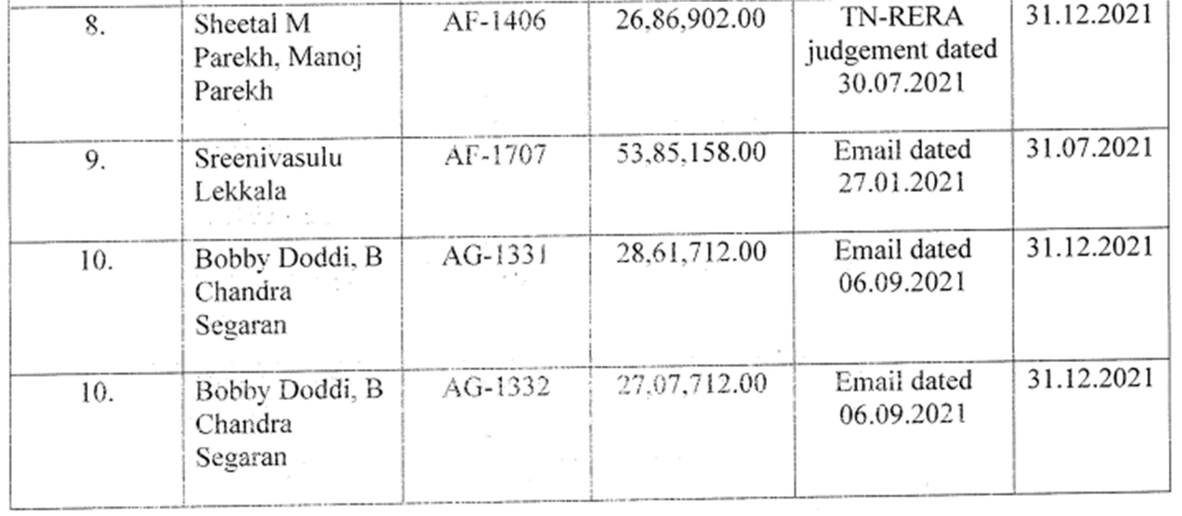 Exhibit reproduced from the original judgment