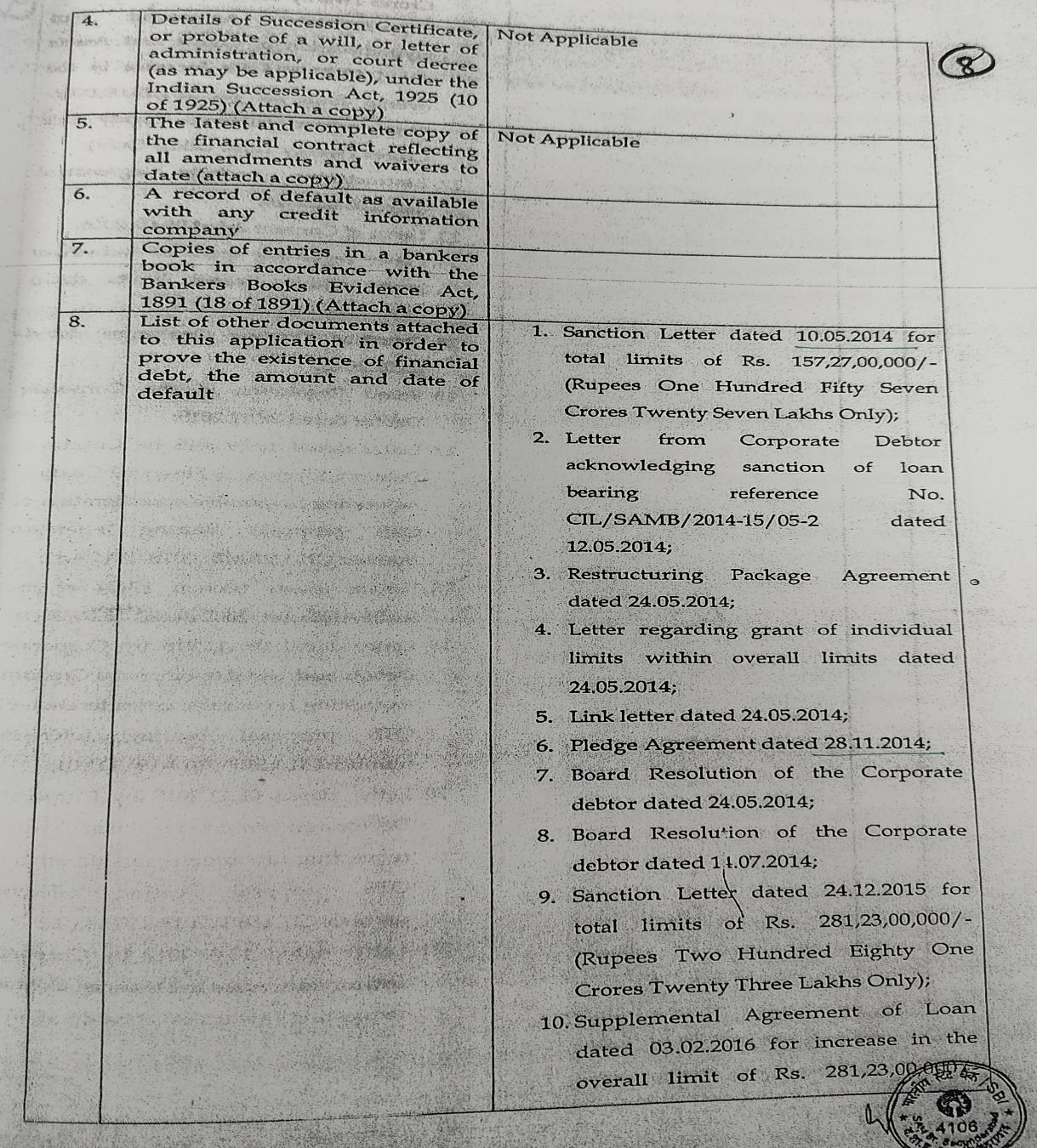 Exhibit reproduced from the original judgment