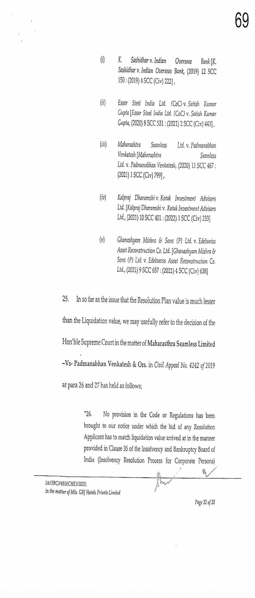 Exhibit reproduced from the original judgment
