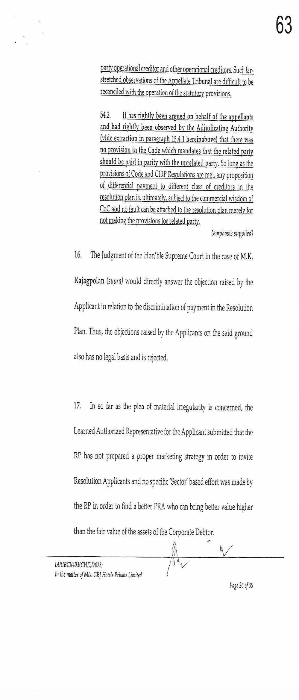 Exhibit reproduced from the original judgment