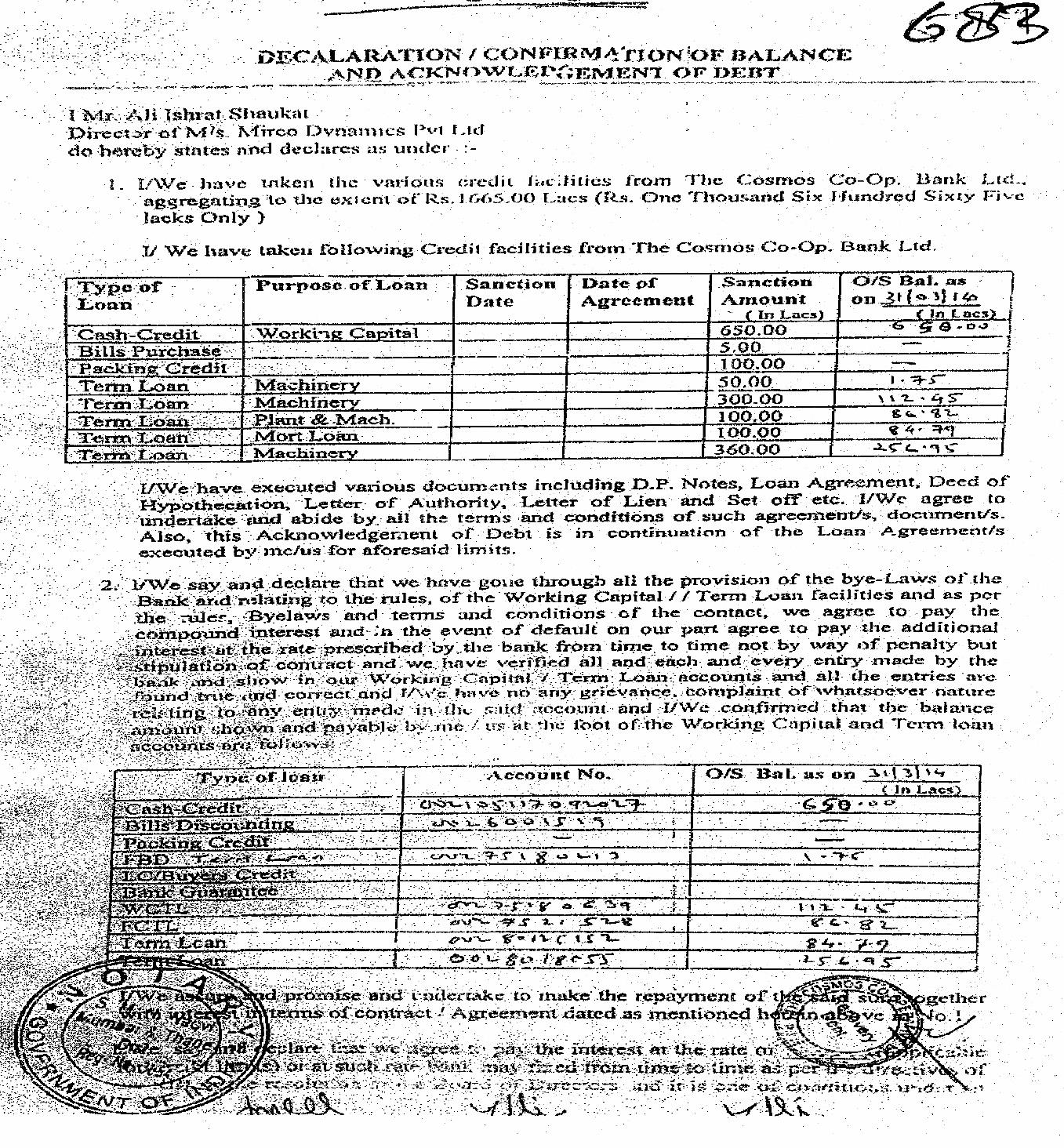 Exhibit reproduced from the original judgment