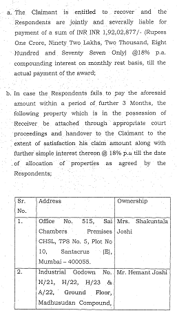 Exhibit reproduced from the original judgment