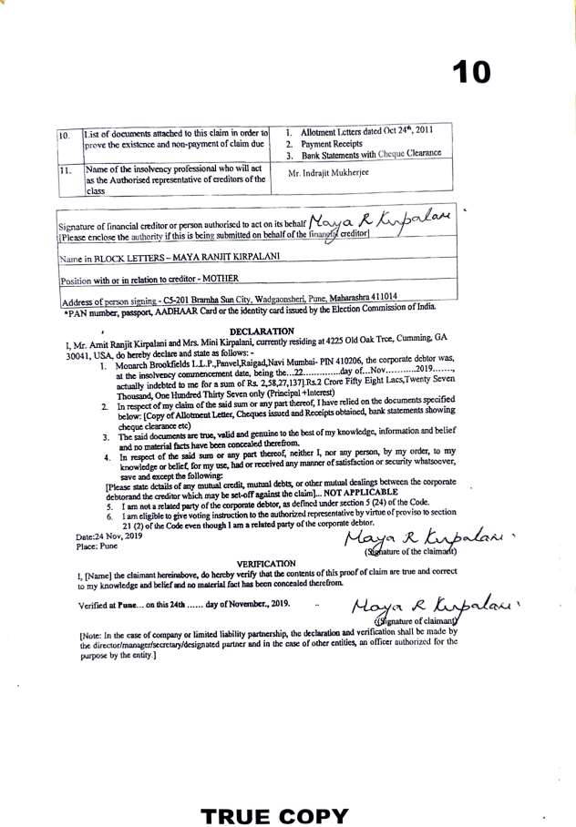 Exhibit reproduced from the original judgment