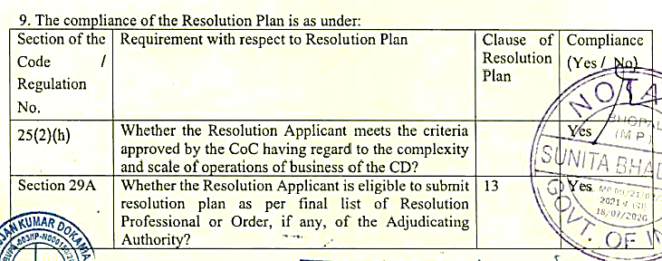 Exhibit reproduced from the original judgment
