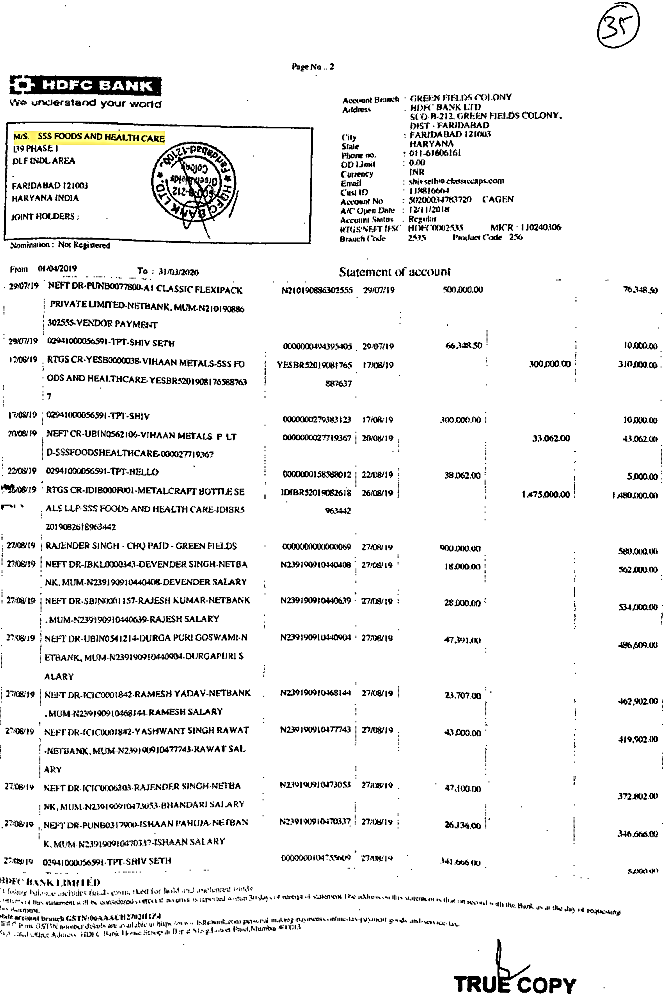 Exhibit reproduced from the original judgment