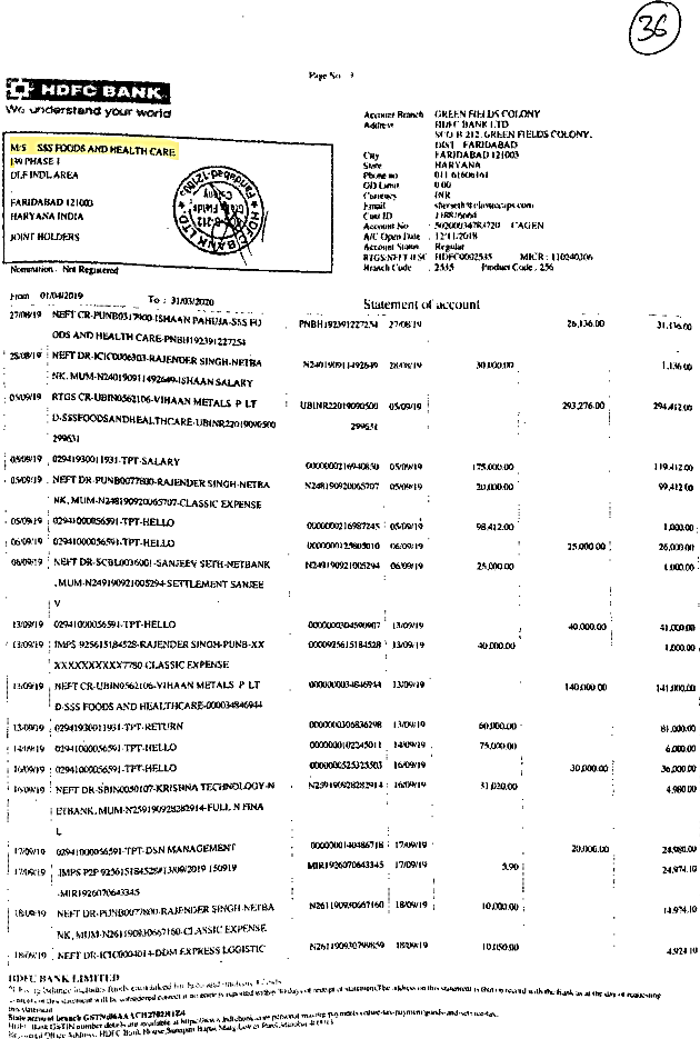 Exhibit reproduced from the original judgment