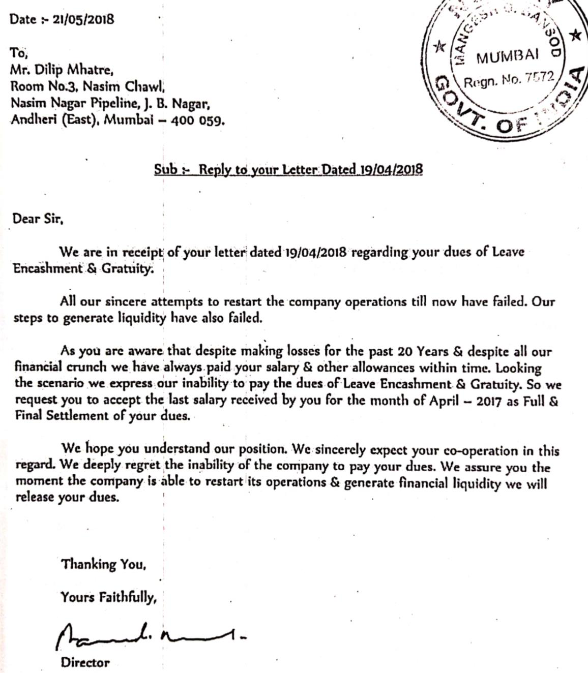 Exhibit reproduced from the original judgment