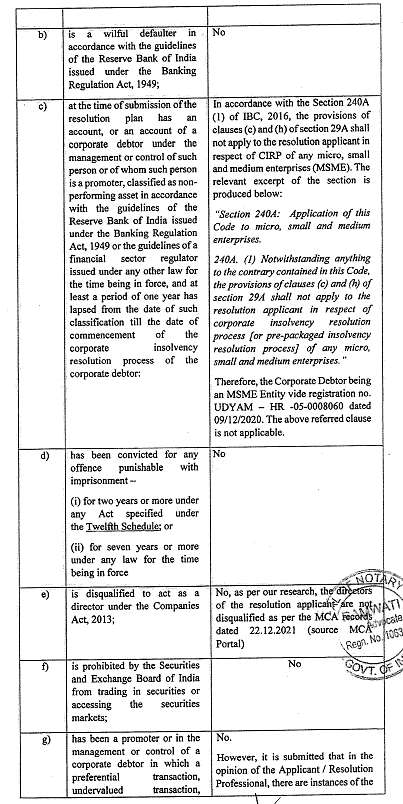 Exhibit reproduced from the original judgment