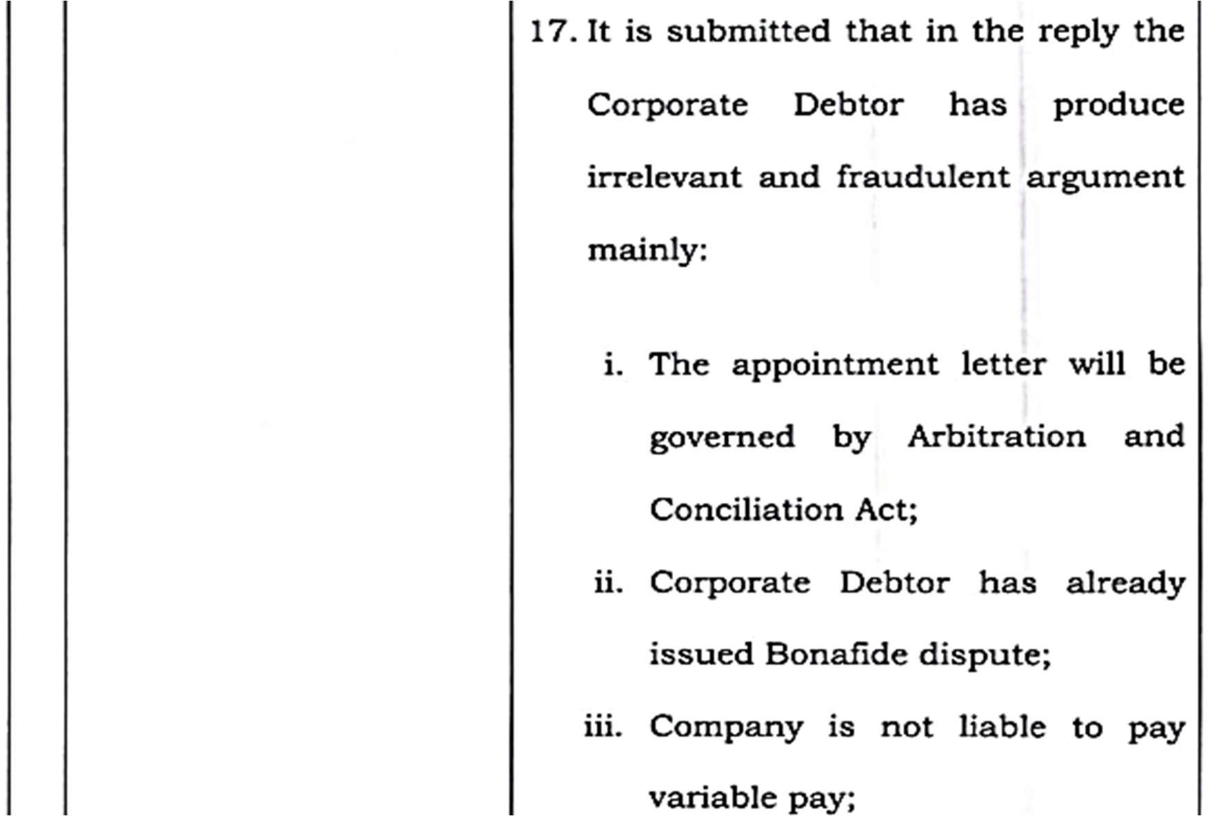 Exhibit reproduced from the original judgment