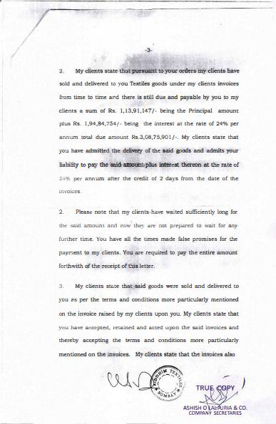 Exhibit reproduced from the original judgment