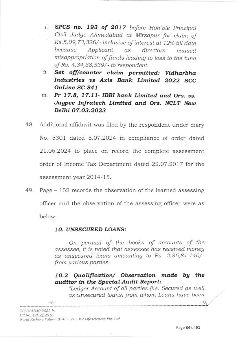 Exhibit reproduced from the original judgment