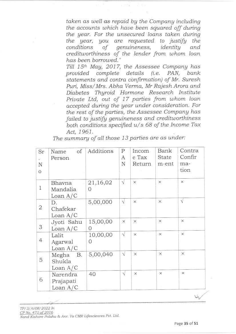 Exhibit reproduced from the original judgment