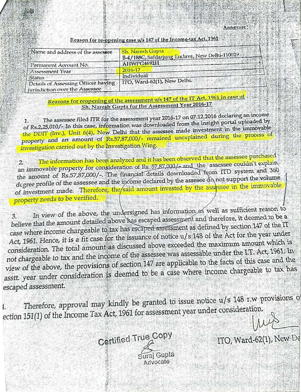 Exhibit reproduced from the original judgment