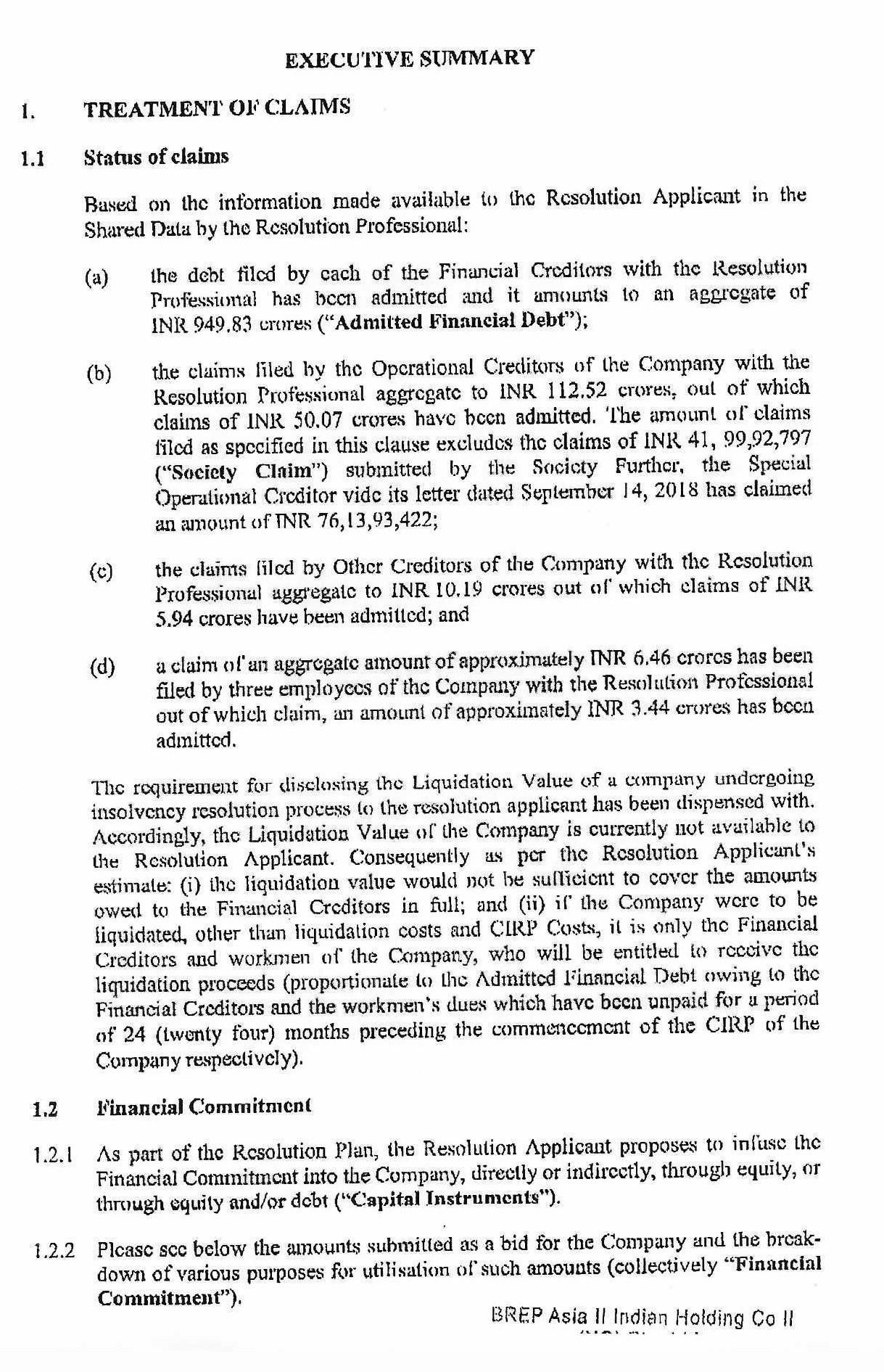Exhibit reproduced from the original judgment